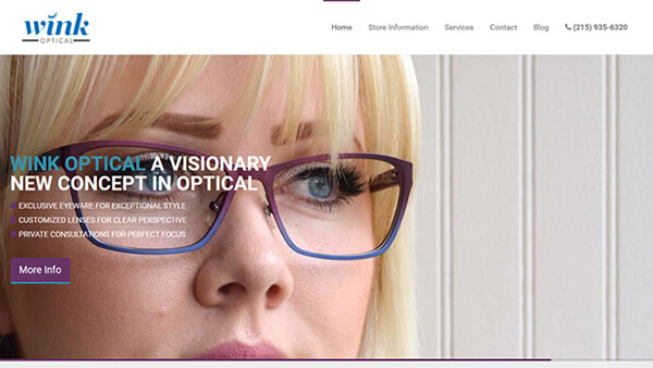 Wink Optical website